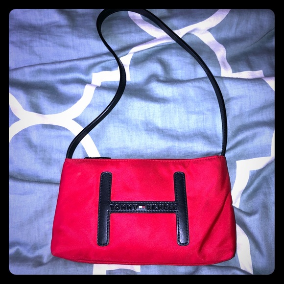 Tommy Hilfiger Handbags - Cute red Tommy Hilfiger nylon small shoulder bag